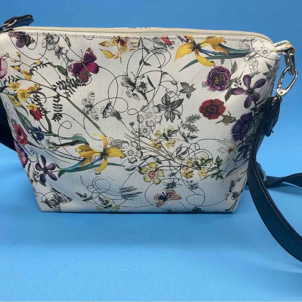 Imoshion White Floral Adjustable Shoulder Strap Purse